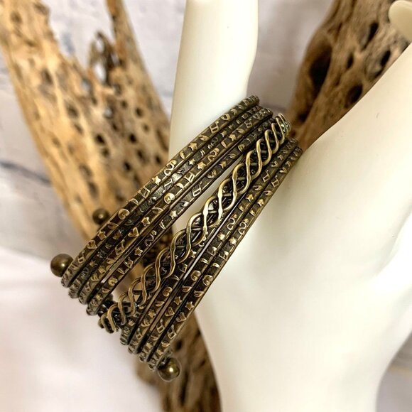 8 pc Boho Bohemian Bracelet Lot - Bangles Wraps and more - Picture 7 of 12